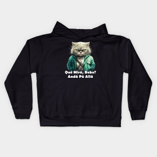 Que miras bobo funny angry cat Kids Hoodie